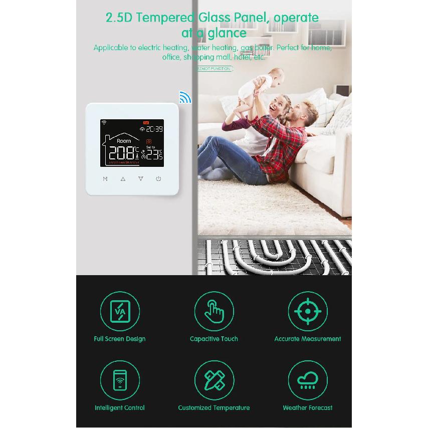 Smart WiFi Thermostat for Electric Floor Heating Water Gas Boiler Tuya Digital Temperature Controller Alexa Google Home Yandex