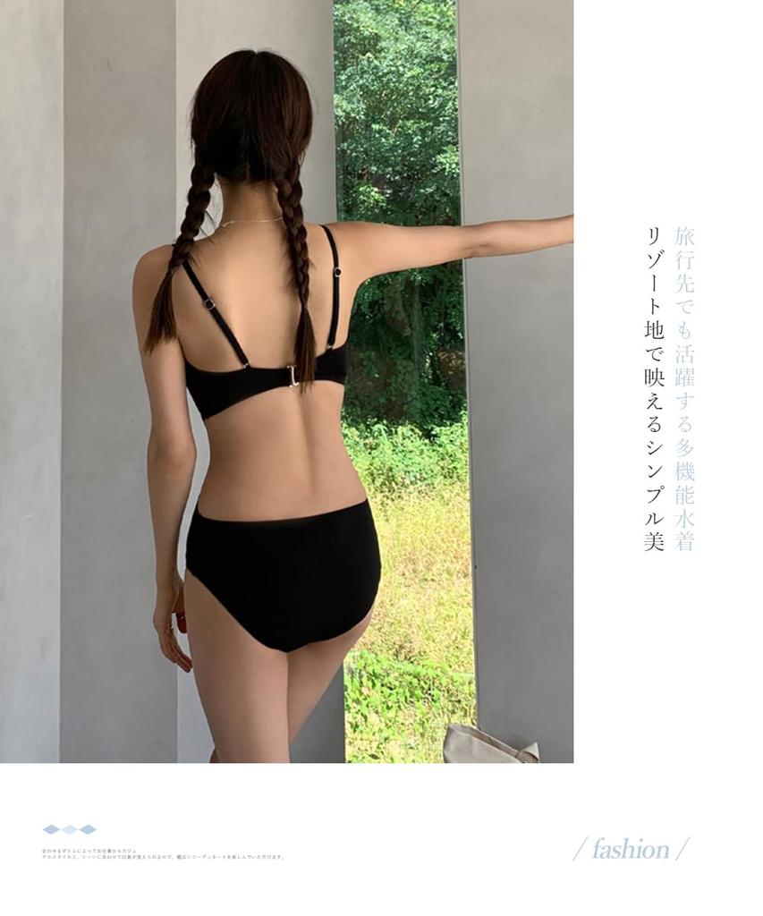 [EnagmourCheripo] Backless One-Piece Swimsuit with Chest Pads, Sexy, Body-Shaping, Solid Color, Lightweight, Sleeveless, Tight Fit, Cute, All-in-One,