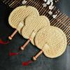 1pc Handmade Straw Fan Woven Large Cattail Fan Carry on Straw Fan Straw Chinese Style Woven Fan