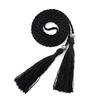 Ethnic Women Braided Knot Tassel Belt Waistband Skinny Thin Waist Rope Strap