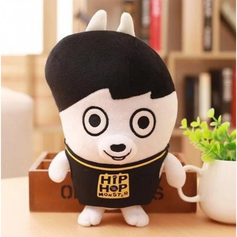 Iconic Boys Bangtan Plush Toy Figure Black Color Soft Material Home Doll Office