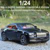 1/24 Scale Rolls-Royce EROCK New Version, Exquisite Car Model Rolls-Royce Dawn Model Car, Zinc Alloy Pull Back Toy Car with Sound and Light for Adults