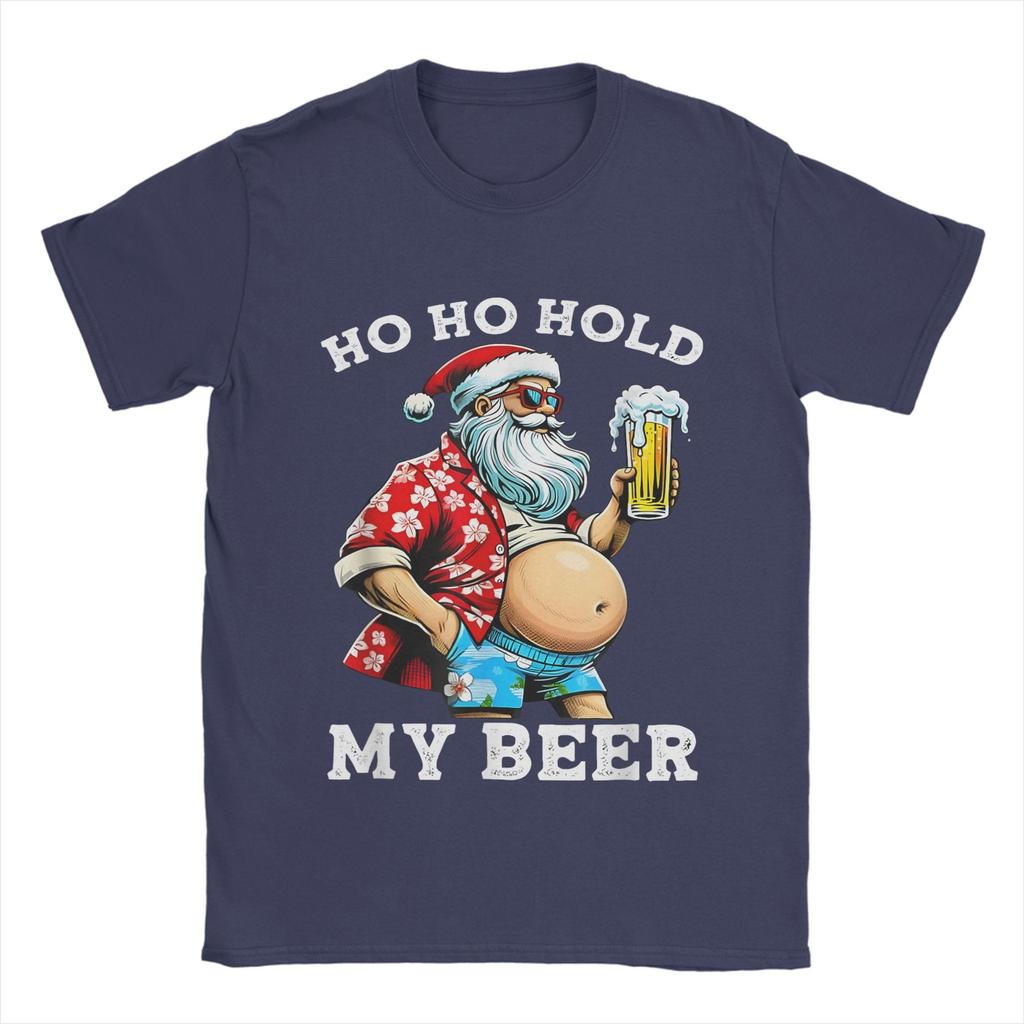 Christmas and Beer T Shirts for Men 100% Cotton Novelty T-Shirt Round Collar  Tee Shirt Short Sleeve Clothing Graphic