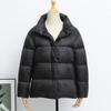 Autumn and Winter Down Jacket Women's Stand-up Collar Short Loose Coat Warm Small White Duck Down Bread Jacket