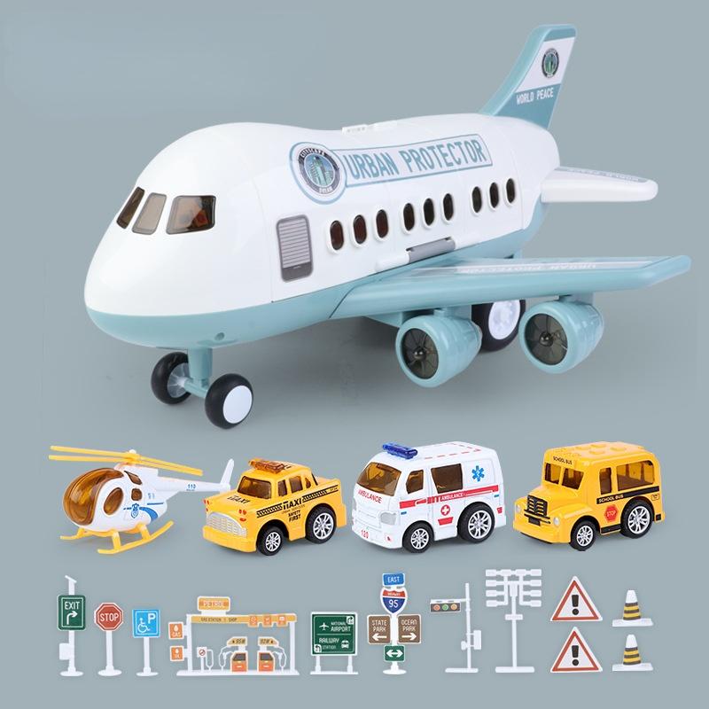 Jouet Avion Cargo Avec Voitures - Garage Avion Transport Avec Sons Et Lumières - Jouet Éducatif Enfant 3+ Ans