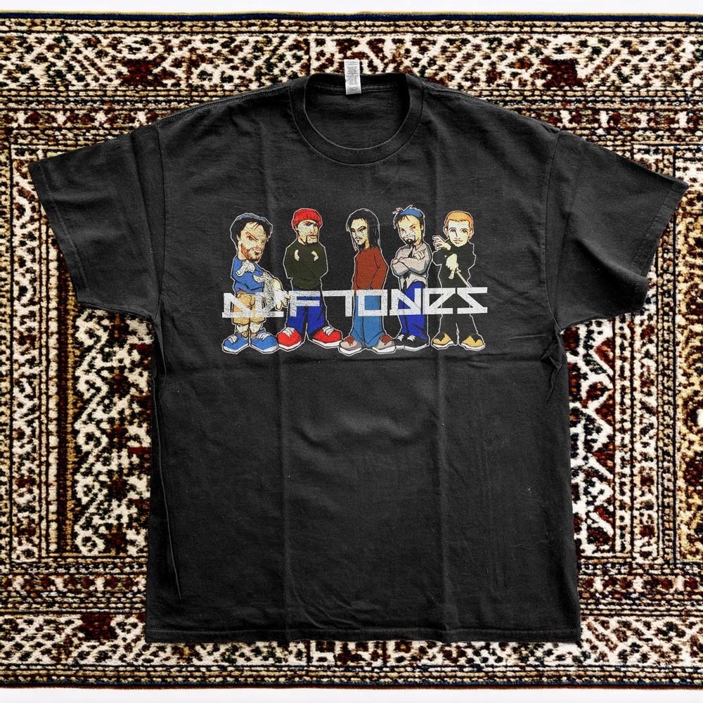 Deftones Band Cartoon Tshirt Unisex Black Cotton Tshirt Size S5XL Unisex T-Shirt XXXL