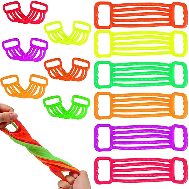 Toys 6PCS Stretchy Strings Fidget Anxiety Calming Stress Relief for Adults Classroom Prize Birthday Party Favors Gifts Kids