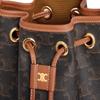 Celine Logo Print Drawstring Closure Leather Crossbody Tote Bag Women handbags Brown 121672CAS-04LU