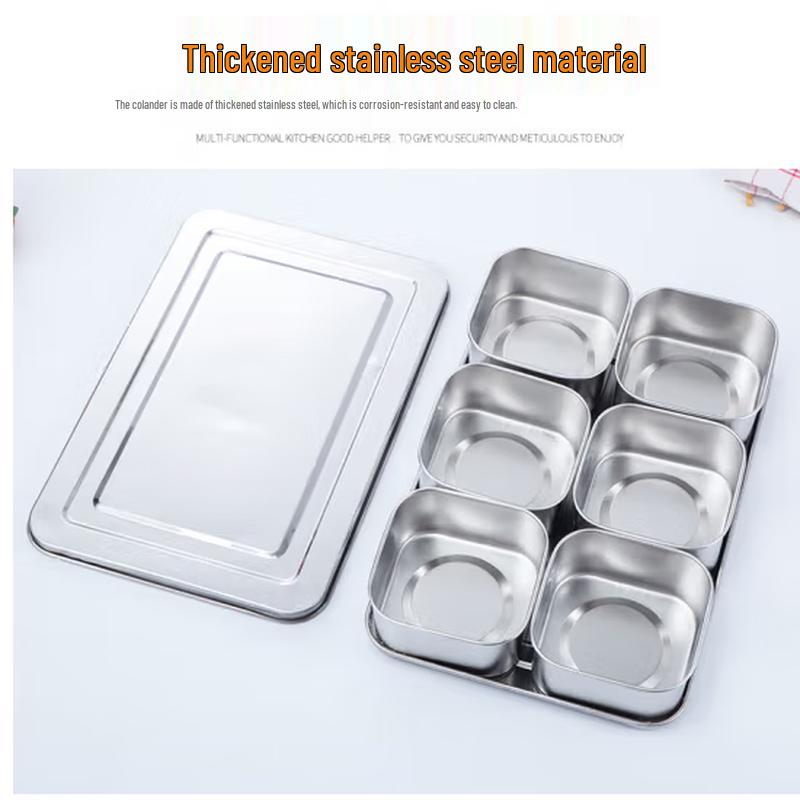 SIFAR Stainless Steel 4-Compartment Seasoning Box