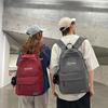 Schoolbag Korean Version Ins Mori Girls Schoolbag Solid Color Simple Niche Versatile Design Junior High School Students Backpack
