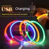 New LED Dog Collar USB Rechargeable,3 Mode Adjustable Glowing Dog Collar for Night Walking,Safe Reflective Pet Collar
