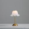 Modern Minimalist Flower Shape Table Lamp USB Rechargeable 3 Color Dimmable LED Night Light for Bedroom Bedside Home Decor