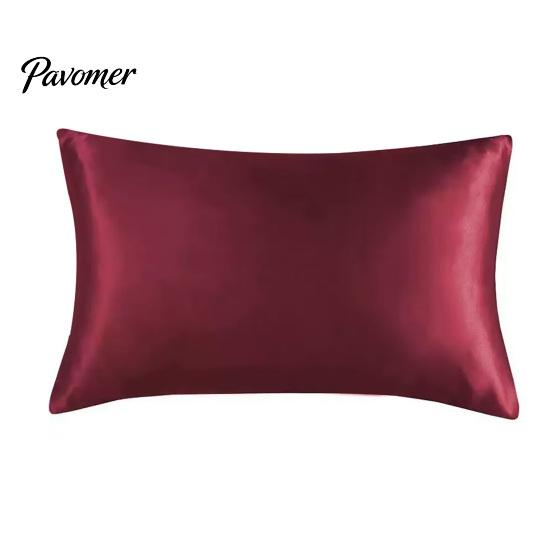 Wrinkle Resistant Bedding Shams Satin Pillow Case, Silky Cooling Cover, Reduces Hair Frizz & Skin Versatile Home Accessories Friction, Solid Color Bed