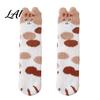 Winter Gifts for Girlfriends Cute Cat Paw Socks Women Fuzzy Socks Cozy Soft Plush Embroidered Women Animal Slipper Warm Coral Fleece Sleeping Autumn