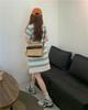 Women's Striped Summer Polo Dress - Loose Knit Bell-Sleeve Design