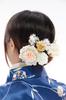 Mobbunny Perfect for Fireworks Summer and Photo Easy To Cute Flower Hair Blue Women's Yukata/Furisode Set, Festivals, Displays, Festivals, Shoots,