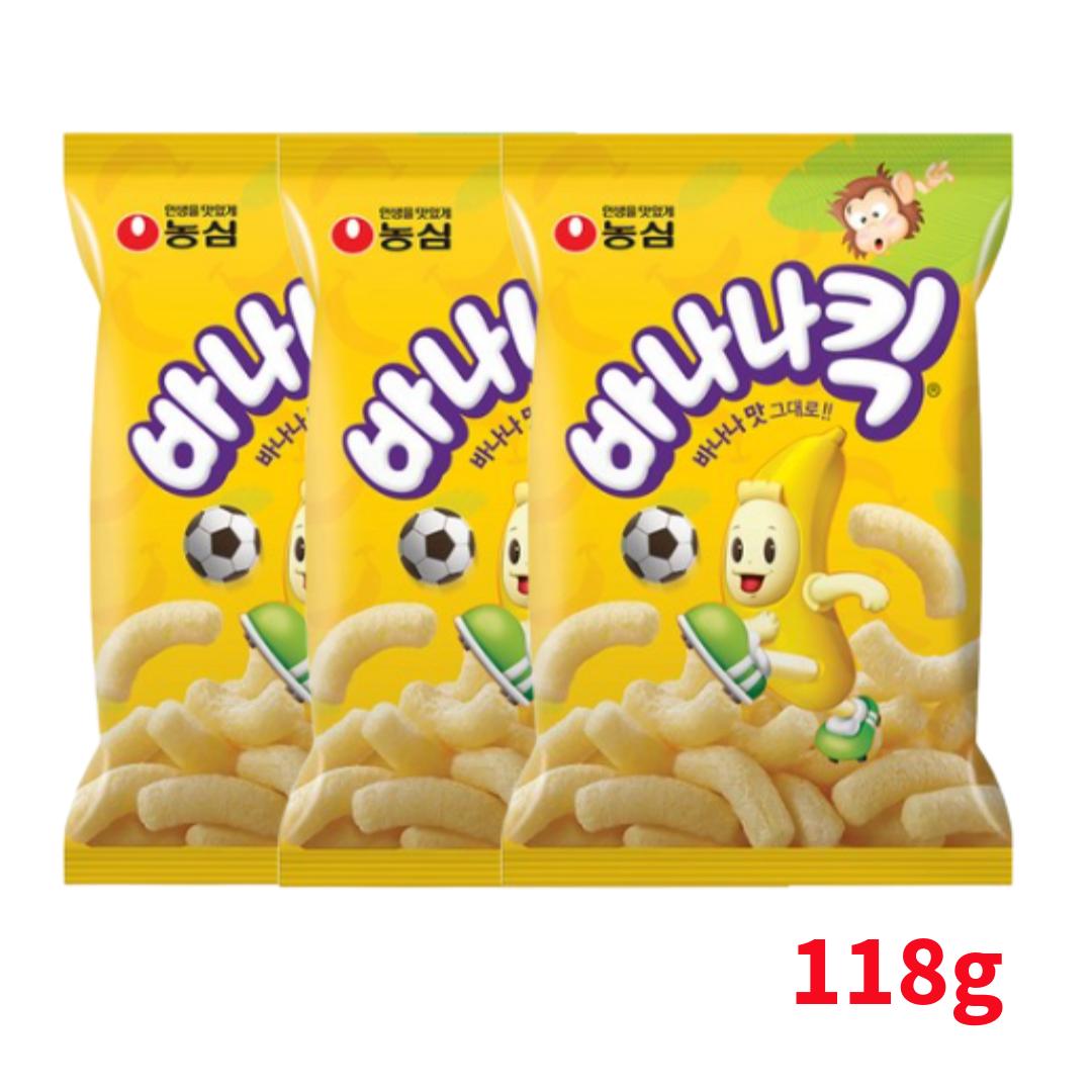 

Корейский слоеный снек – Banana Kick, Melon Kick (26 вариантов) #banana 118g x 3pcs