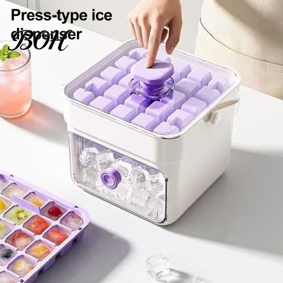 No Mess Ice Mold 2-In-1 Tray, Maker And Storage Bin Set, Large Capacity 25-Cell Easy Release Tray One-Click Cube Maker, for Camping Outdoor