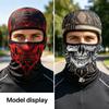 Totenkopf-Print Sturmhaube Gesichtsmaske, Eis-Seide Kühlend Atmungsaktiv Sonnenschutz Vollgesichtsbedeckung für Radfahren Laufen Wandern Outdoor-Sportarten