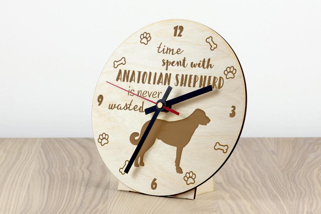 Anatolian Shepherd Dog, Turkish Kangal Dog - clock with dog, wooden clock with engraving, personalised clock by Art-Dog