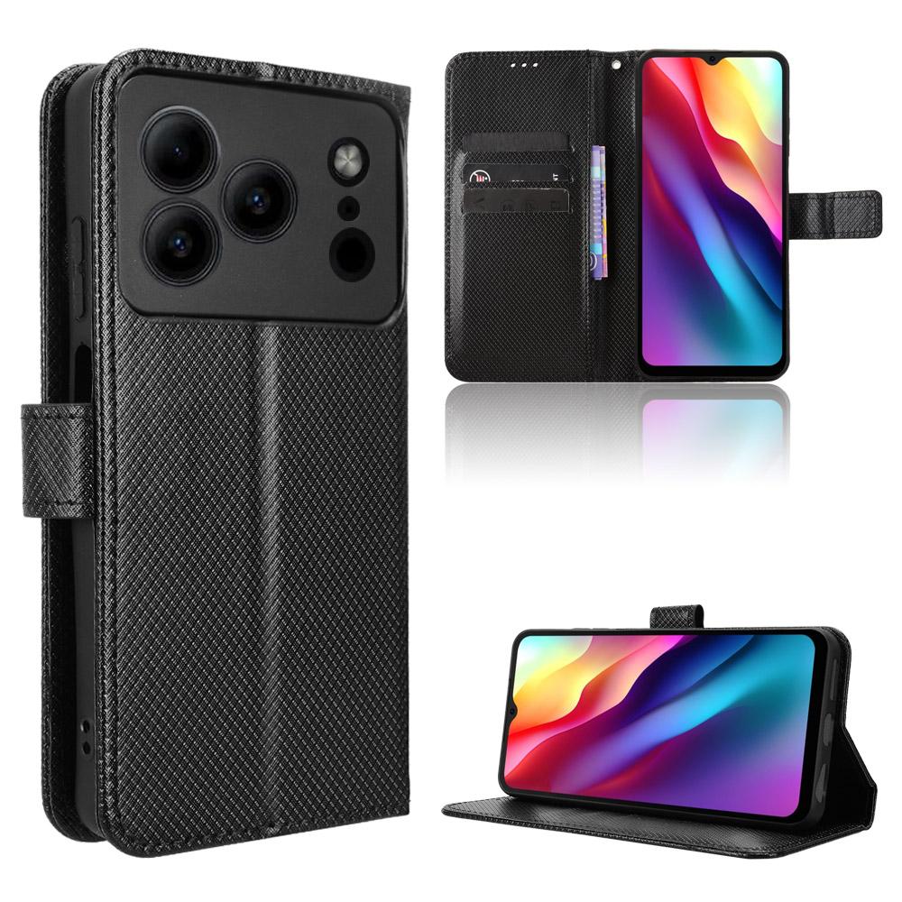 

Чохли-книжки для Doogee Note 56, Note 56 Pro зі штучної шкіри, повний захист корпусу, протиударний, міцний, ретро чохол для телефону чорний