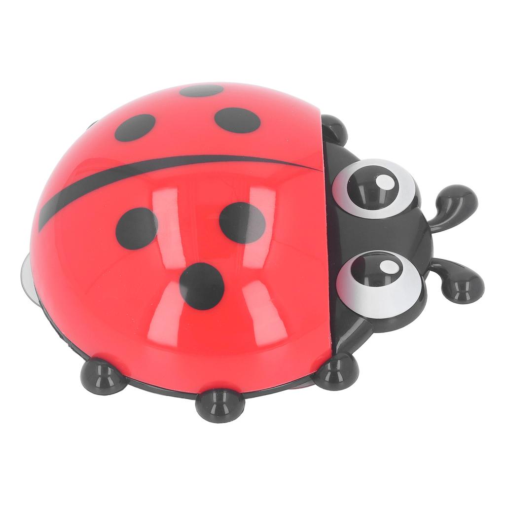2PCS Kids Toothbrush Holder Wall Mounted Cute Ladybug Toothbrush Storage Organizer with Suction Cup