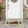 VIKAMA Christmas Door Mat Truck Welcome Mat for Indoor and Outdoor Decoration, Bedroom Entrance Carpet, Home Decoration