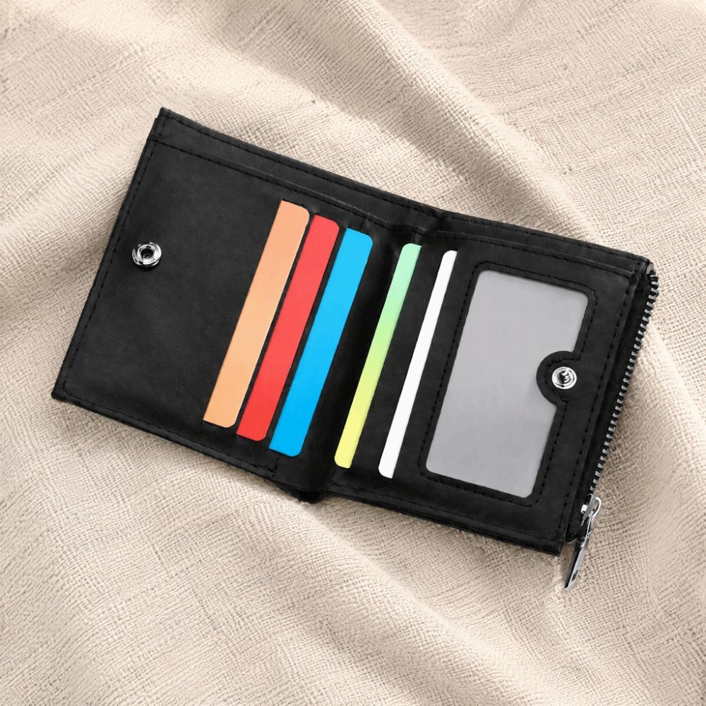 Multi Slot Polka Dot Pattern Wallets Bifold Design Small Coin Purse Short Card Holder  Office