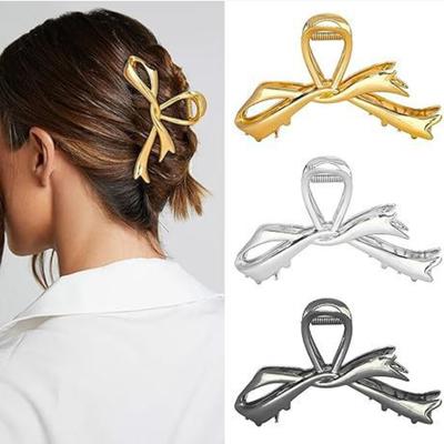 Neue Damen Elegant Gold Silber Hohl Geometrisch Metall Haarspange Vintage Haarspange Haarnadel Spange Mode Mädchen Haarschmuck