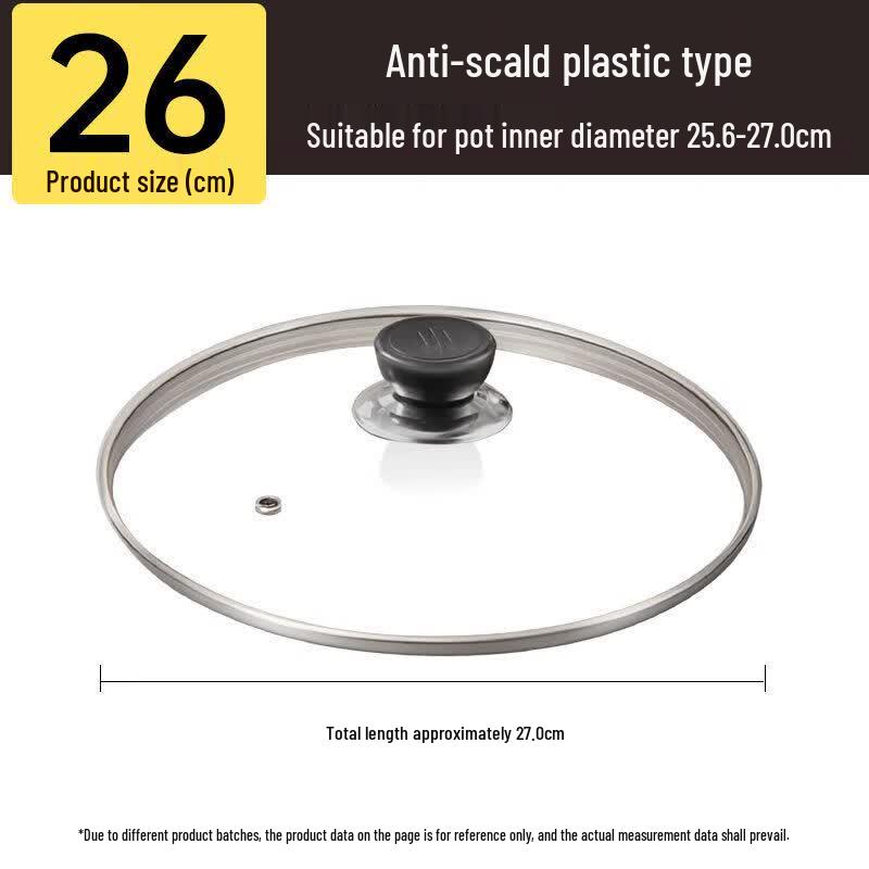 Universal Tempered Glass Pot Lid with Visible Design