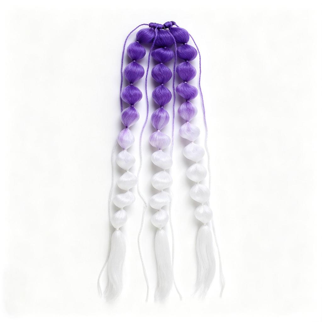 Lantern Braid Long Bubble Ponytail Wig - Fashionable Women's Street Style