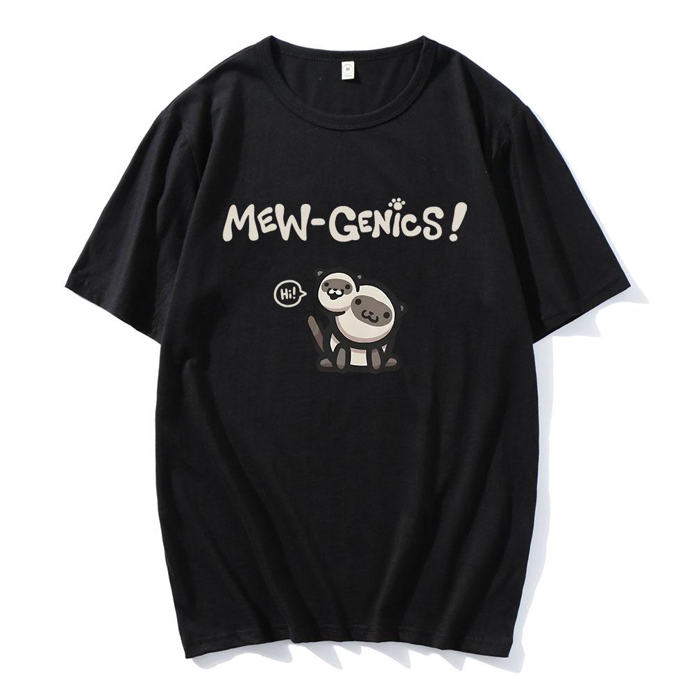 

Mewgenics Stacy T-Shirt Summer O-neck Fashion Tshirts Streetwear Unisex Funny Cartoon Graphic Tshirts Unisex Tees XS чёрный