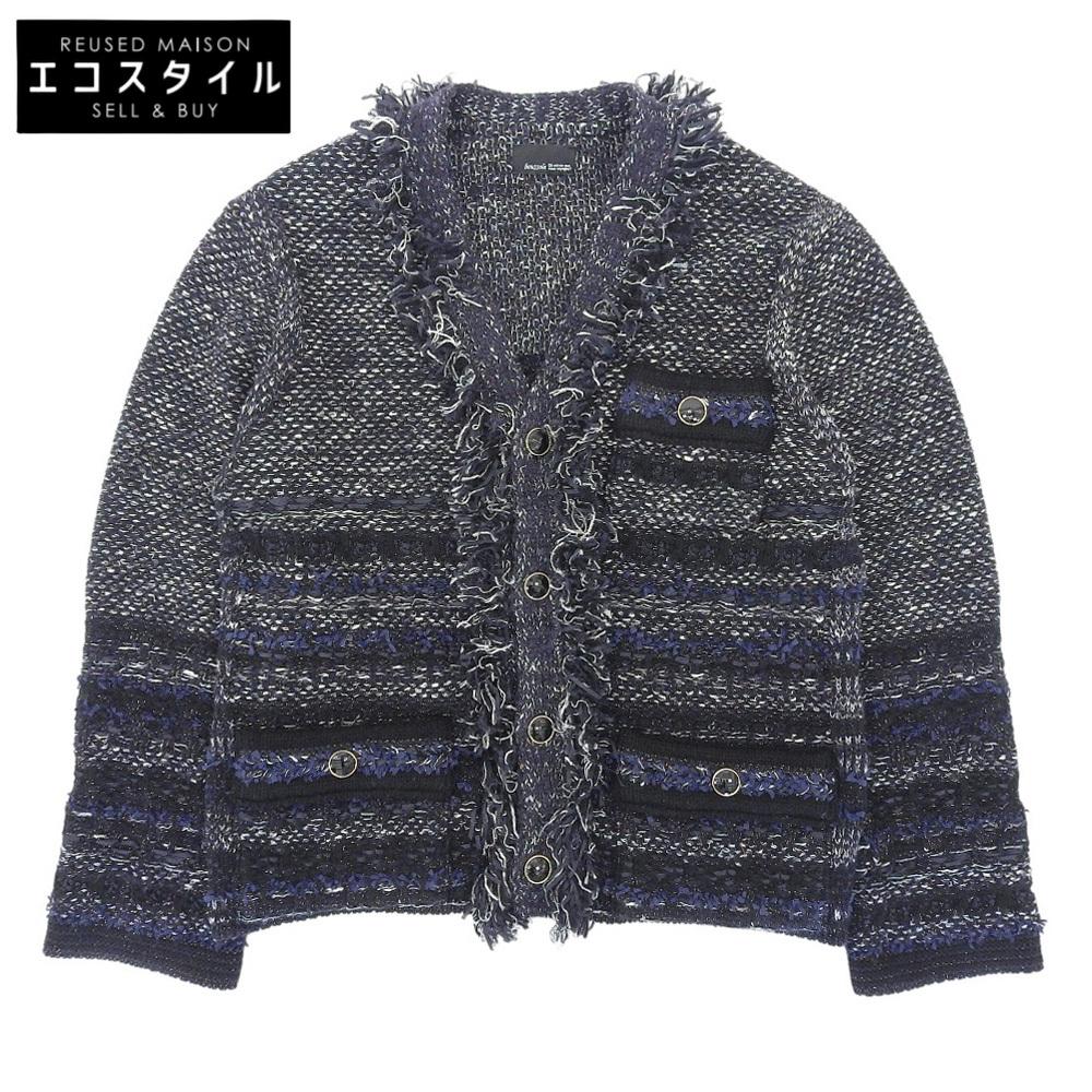 boussole Beautiful tweed jacket for women, navy, size F Jacket F NavyUsed