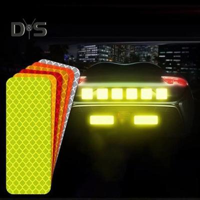 14 pz 3x8 cm striscia di avvertimento riflettente nastro paraurti per auto strisce riflettenti riflettore sicuro decalcomanie accessori per lo styling dell'auto