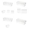 Outdoor Crisper with Lid Multi-Grid Transparent Food-Grade Container Dustproof Spill-Proof Lunch Box for Camping Picnic And Refrigerator