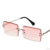 Sunglasses for , Rectangle Cut Retro Tinted Lens UV400 Rimless Shades