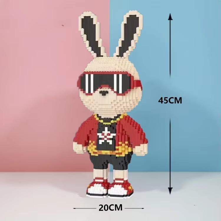 3D 5800PCS Bomboane Colorate Drăguțe Iepure Societate Blocuri de Construcție Cărămidă Asamblare Puzzle Jucării Copii Adult Cadou Decor Acasă