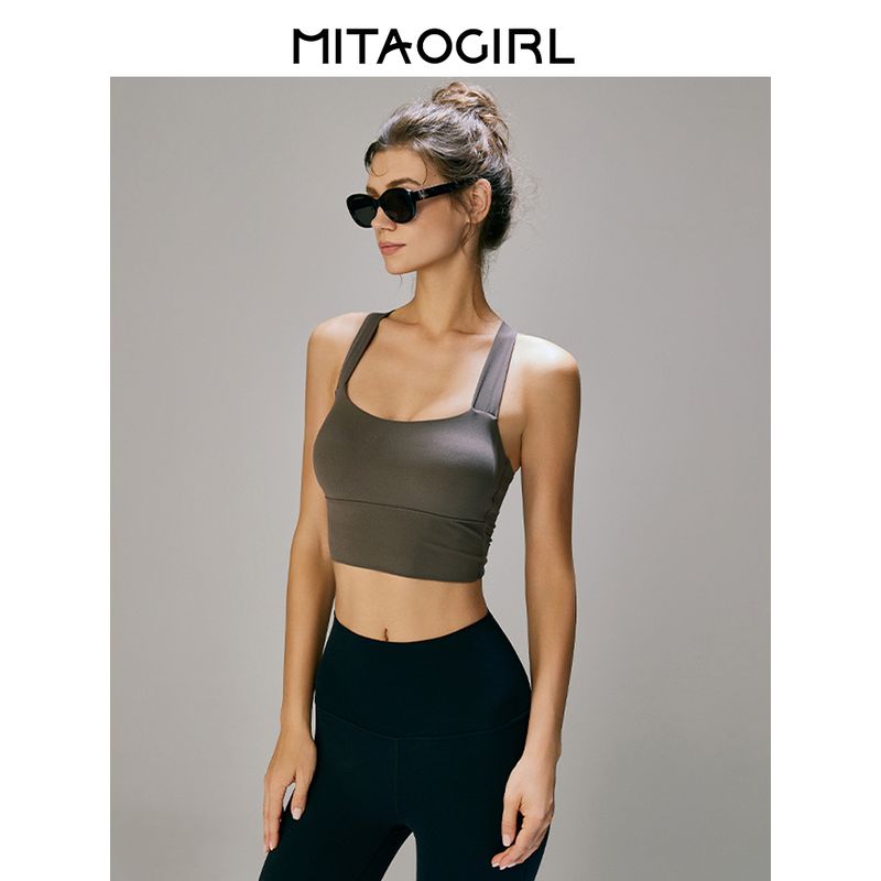 Mitaogirl Kendall Sports Underwear Women Beauty Back Yoga Clothes Outer Wear Vest High-Grade Running Fitness Bra