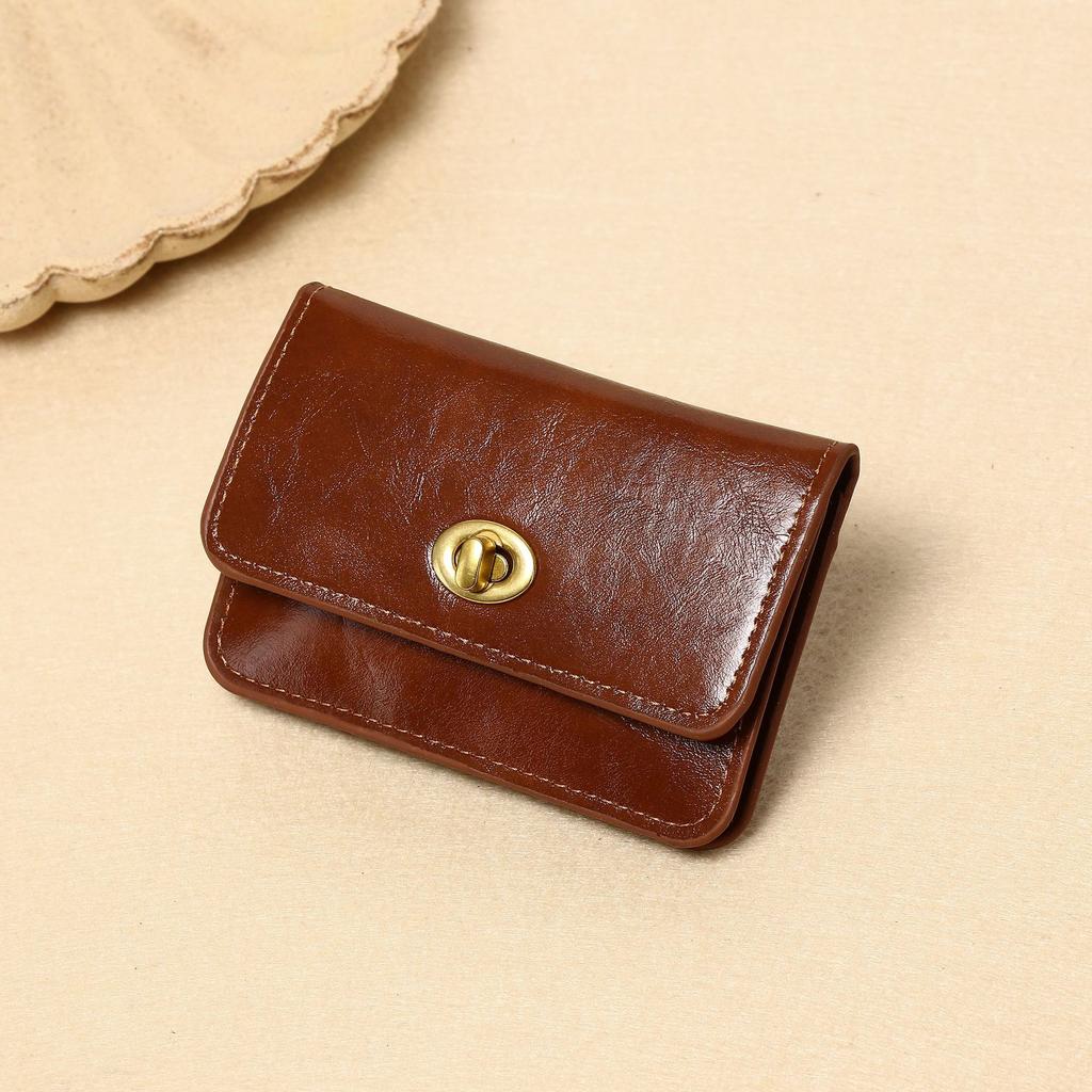New Solid Color Women Wallet Multi Layer Card Slot Purse Card Holder Photo Coin Storage Organizer Fashion Leather Bag