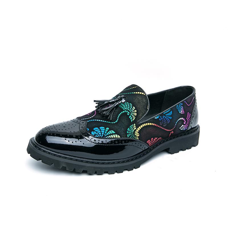 

Handmade Mens Pu Leather Loafers Street Style Moccasins Non Slip Slip on Walking Flats Outdoor Casual Shoes Male Driving Shoes 46 чёрный