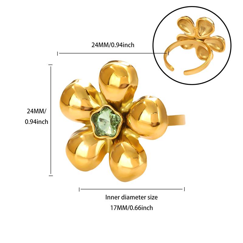 Popular Butterfly Rings For Women Gold Color Stainless Steel Geometric Opening Finger Ring Aesthetic Wedding Christmas Jewelry