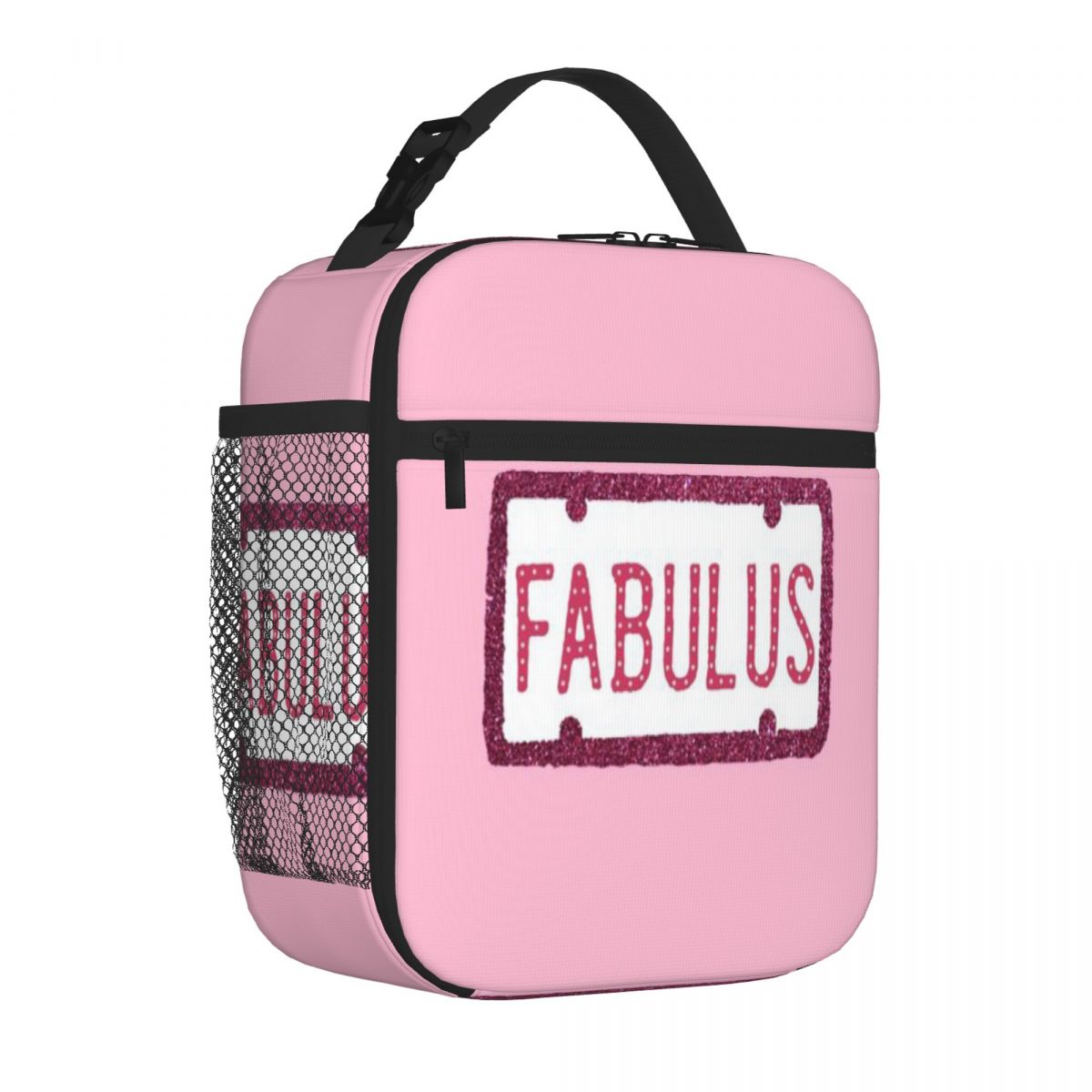 Bestselling FABULUS - SHARPAY EVANS CAR PLATE Stitched Detail Shoulder Lunch Bag High School Lunch Carrier One Size