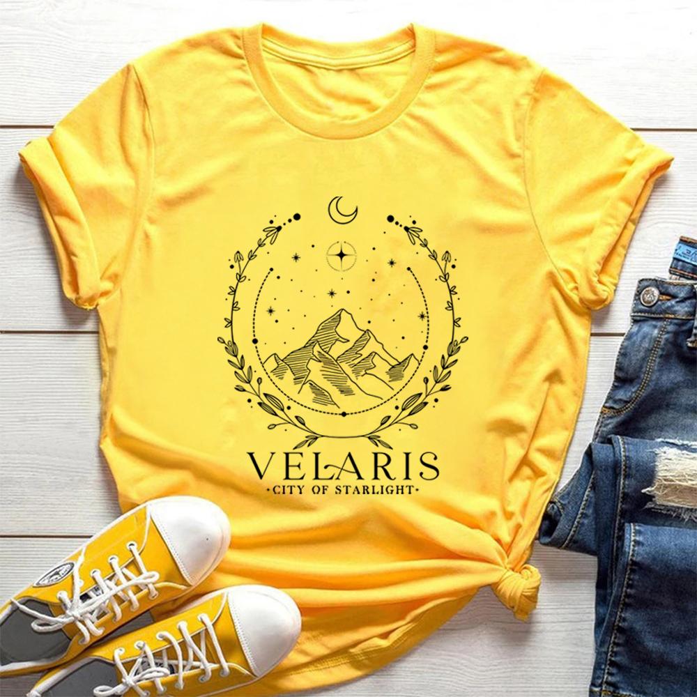 Velaris Tshirt Velaris City of Starlight Shirts The Night Court Shirt SJM Merch ACOTAR Shirts Women Short Sleeve Tops