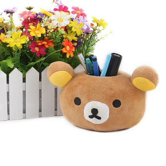 Adorable Cartoon Bear Pen Holder for Students: Cute and Creative Desk Organizer