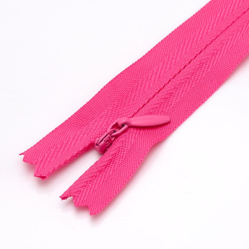 Colored Nylon Invisible Zipper for Home Textiles & Clothing Accessories - #3 Closed-End Design
