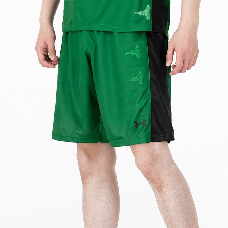 Under Armour Loose Breathable Basketball Training Shorts Men Shorts Green 21500206-305