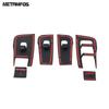 Window Lift Switch Cover Trim For Tesla Model Y -  2024 2025 Carbon Fiber Interior Door Armrest Frame Accessories
