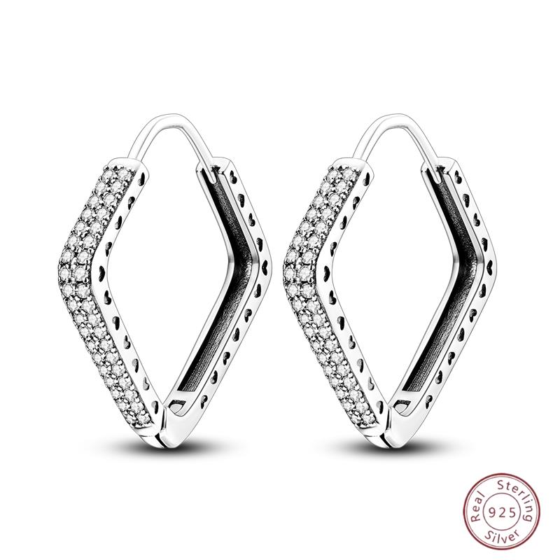 925 Ayar Burgu Halka Küpeler Minimalist Altın Yuvarlak Moda Zirkon Tokalı Düğün Takısı Kadınlar İçin Hediye