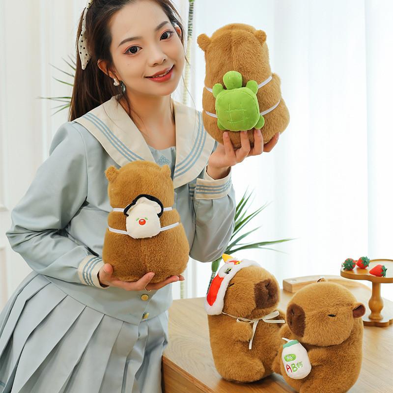 Peluche Capibara con Imbottitura in Cotone PP per Bambini e Regalo