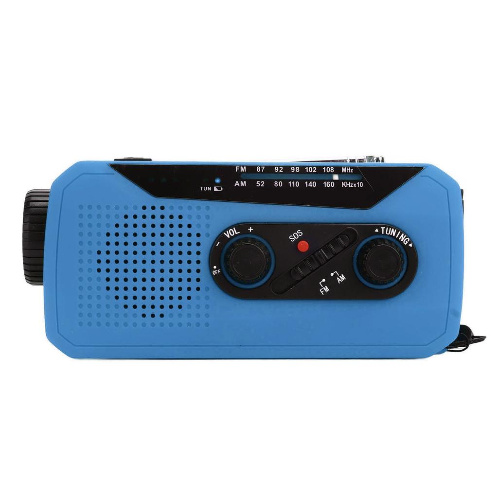 Notradio Handkurbel Stromerzeugung Solarradio mit LED-Taschenlampe 2000mAh Aufladung für Camping